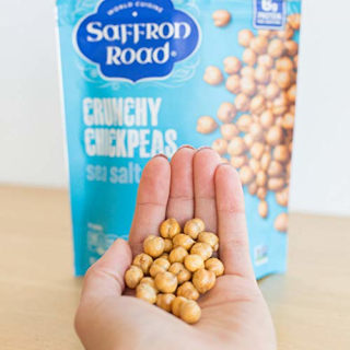Saffron Road Organic Crunchy Chickpea Snacks-Gluten Free, Non-GMO, Kosher, Vegan - Sea Salt
