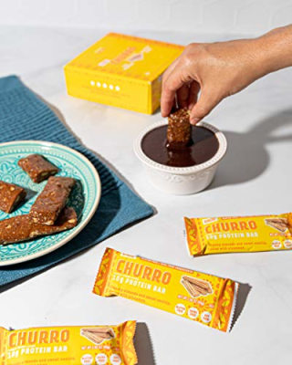 UNiTE High Protein Fiber Bars (Churro Flavor 12-pack) Ideal Snack for Energy - Gluten-Free, Soy-Free, Dairy-Free, All Natural Superfoods - 1.58oz Each