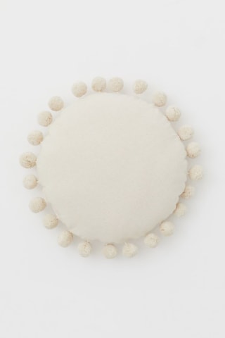 H&amp;M Round Cushion with Pom-Poms