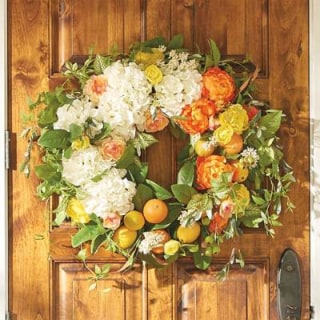 Grandin Road Citrus Floral Wreath