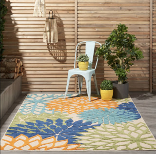 Nourison Aloha Floral Outdoor Area Rug