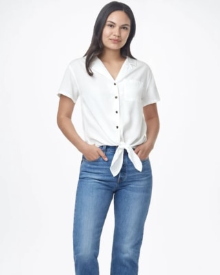 Tentree Meander Tie Front Shirt