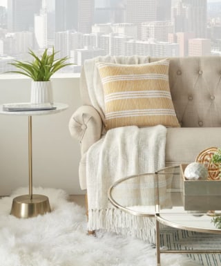 Three Posts Alisson Cotton Striped Throw Pillow