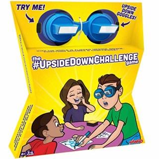 The UpsideDownChallenge Game for Kids &amp; Family - Complete Fun Challenges with Upside Down Goggles - Hilarious Game for Game Night and Parties - Ages 8+
