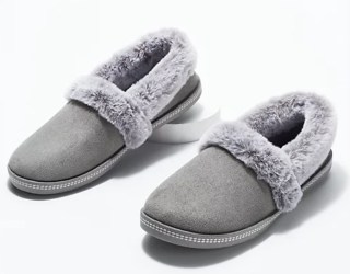 Skechers Plush Faux-Fur Slippers - Cozy Campfire