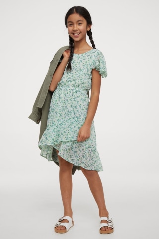 Flutter-sleeved Dress