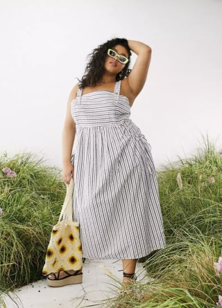 Curve Overalls Midi Sundress