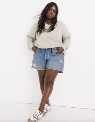 Womens boyfriend denim shorts cheap