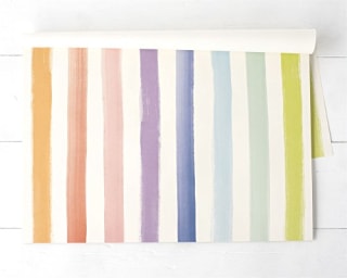 Hester &amp; Cook Paper Placemat, Pad of 24 - Sorbet Painted Stripe