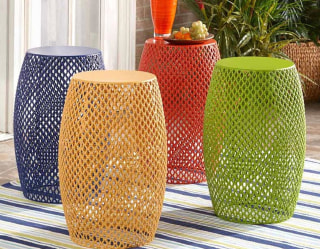 Lattice Barrel Stools