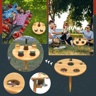 Portable Outdoor Beer and Wine Table