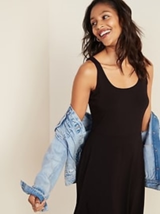 Sleeveless Fit &amp; Flare Jersey Dress for Women