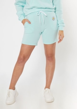 Rue21 Mint Daisy Long Knit Shorts