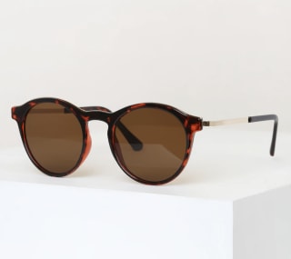 Fare Tortoise Round Sunglasses