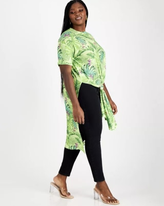 Nina Parker Trendy Plus-Size Mesh Tunic