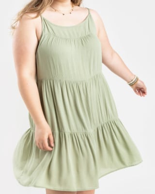 Myrine Subtle Tier Shift Mini Dress