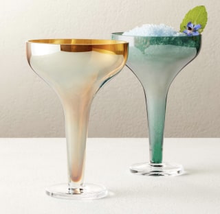 CB2 Fia Amber Luster Cocktail Glass