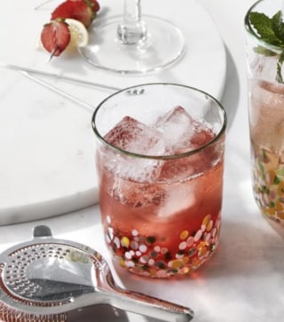 Confetti Double Old-Fashioned Glasses (4-Pack)