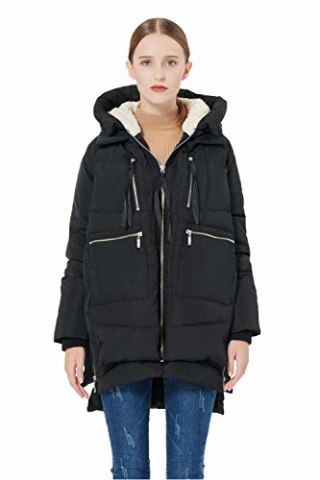 Orolay Women's Thickened Down Jacket Black XL