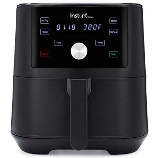 Instant Vortex 4-in-1 Basket Air Fryer with 4 Customizable One-Touch Cooking Programs, Digital Touchscreen, Large Non-Stick Fryer Basket, and 6 Quart Capacity, Black