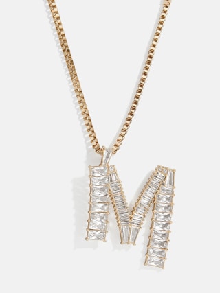 Baguette Initial Necklace