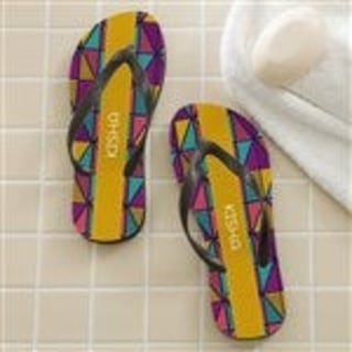 Geometric Personalized Adult Flip Flops