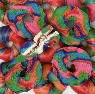 Baz Bagel Dozen Rainbow Bagels