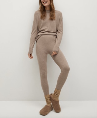 Mango Women's Knit Jogger-Style Trousers