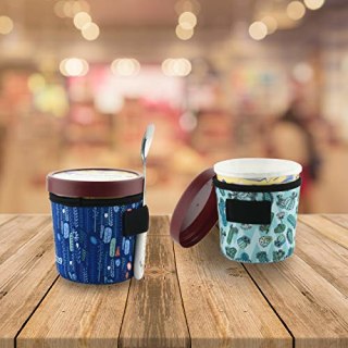 Bluecell World Ice Cream Pint Sleeves (Set of 2)