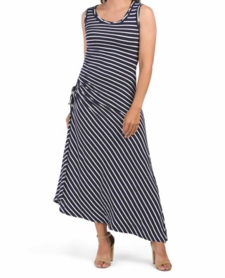 Petite Dress With Asymmetrical Hemline