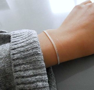 Handmade Dainty Sterling Silver Gourmet Chain Bracelet
