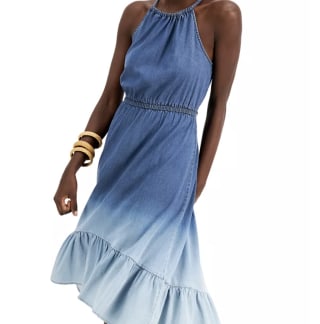 INC Tiered Halter Midi Dress