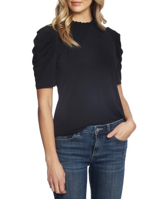 CeCe Puff Sleeve Crepe Top