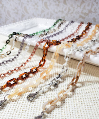 Face Mask Chain, 100% Allergy Free Face Mask Lanyard, Tortoise Shell Face Mask Holder, Tortoise Face Mask Strap, Minimalist Face Mask Chains