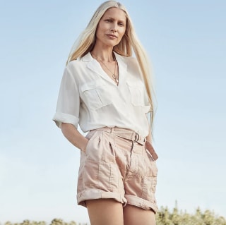 Limited-edition D-ring patchwork short