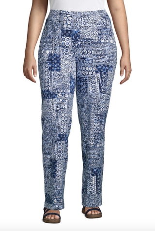 Lands' End Starfish Mid Rise Straight Leg Pants