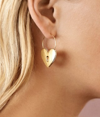 BaubleBar Love Lock Pavé Earrings