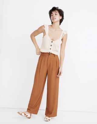 Madewell Drapey Pleated Wide-Leg Pants