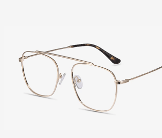 Moxie Aviator Golden Eyeglasses
