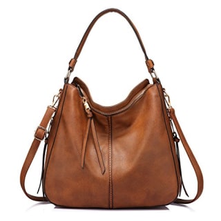 Realer Faux Leather Hobo Bag