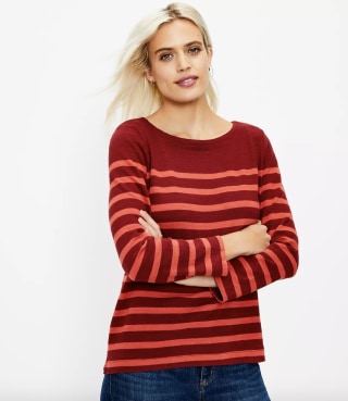Striped Boatneck Tee