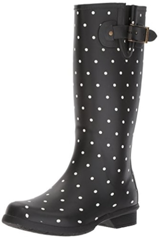 Chooka Dot Blanc Tall Boot Black 11