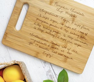 Custom Recipe Bamboo Cutting Board