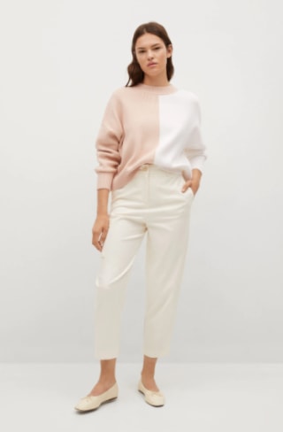 Mango Bicolor Knit Sweater