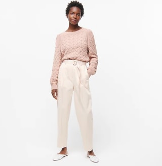 J.Crew Relaxed-Fit Cable Knit Crew Neck Sweater