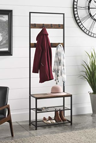 Whitmor Modern Industrial Entryway Coat Rack