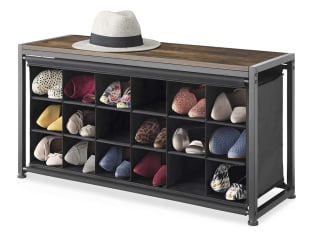 Whitmor Modern Industrial 18-Cubby Bench