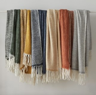 Brushed Herringbone Throw