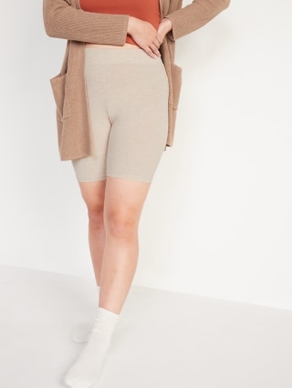 Old Navy High-Waisted Sunday Sleep Rib-Knit Biker Shorts