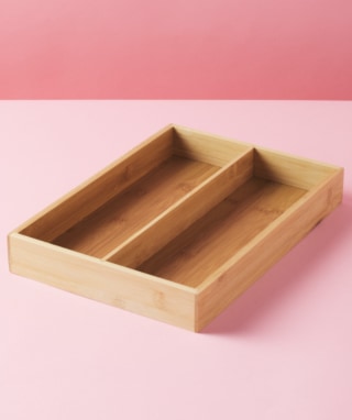Bombay Bamboo Silverware Organizer Tray